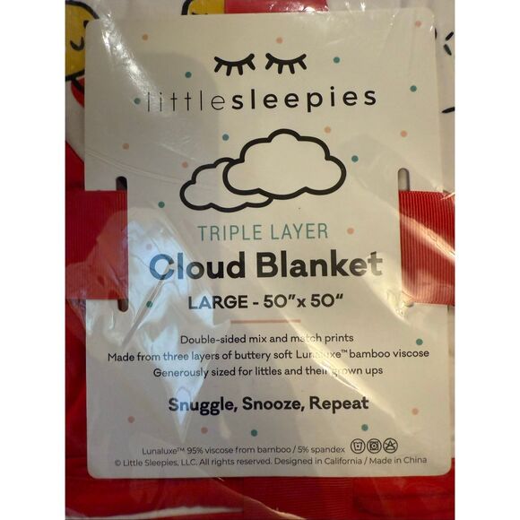 NWT Little Sleepies Bee Mine Large Bamboo Cloud Blanket - Picture 3 of 5